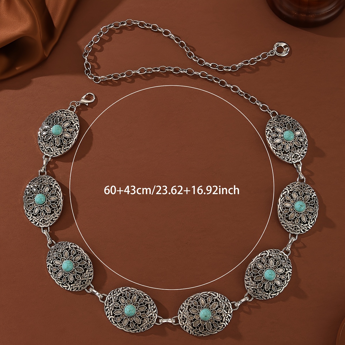 Women's Vintage Floral Adjustable Waist Belt